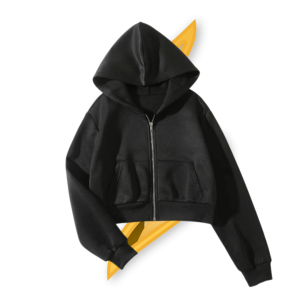 Black Cropped Zipper ( 001 )