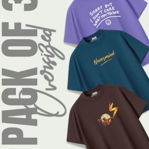 Pack of 3 Artistic Oversized Tees